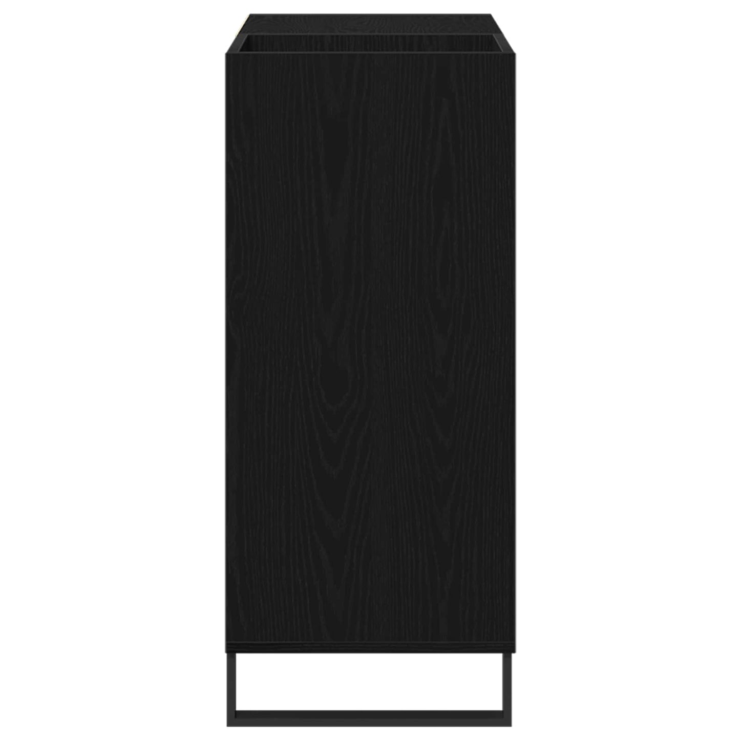 Record Cabinet Black Oak 84.5 x 38 x 89 cm Engineered Wood