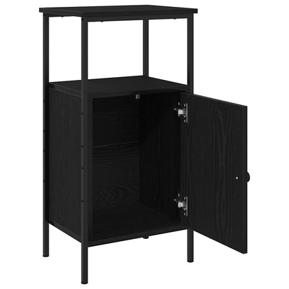 Bedside Cabinet Black Oak 41 x 31 x 80 cm Engineered Wood