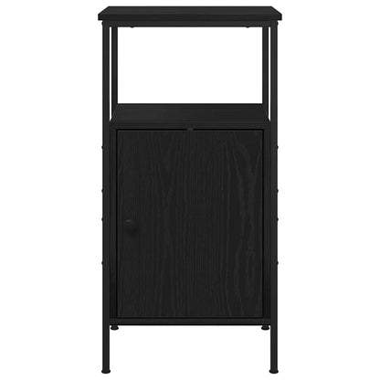 Bedside Cabinet Black Oak 41 x 31 x 80 cm Engineered Wood
