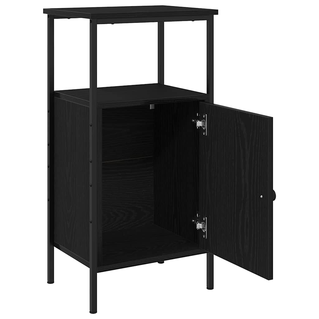 Bedside Cabinet 2 pcs Black Oak 41 x 31 x 80 cm Engineered Wood