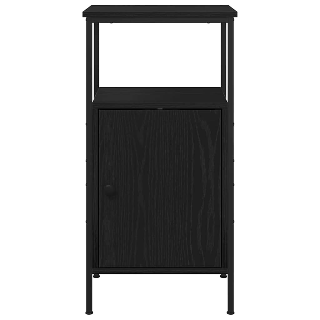 Bedside Cabinet 2 pcs Black Oak 41 x 31 x 80 cm Engineered Wood