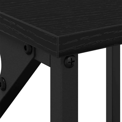 Bedside Cabinet Black Oak 34 x 35.5 x 70 cm Engineered Wood