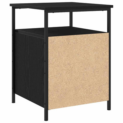 Bedside Cabinet Black Oak 34 x 35.5 x 50 cm Engineered Wood