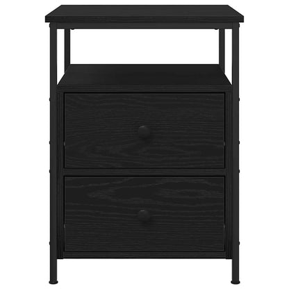 Bedside Cabinet Black Oak 34 x 35.5 x 50 cm Engineered Wood