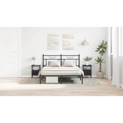 Bedside Cabinet 2 pcs Black Oak 34 x 36 x 50 cm Engineered Wood