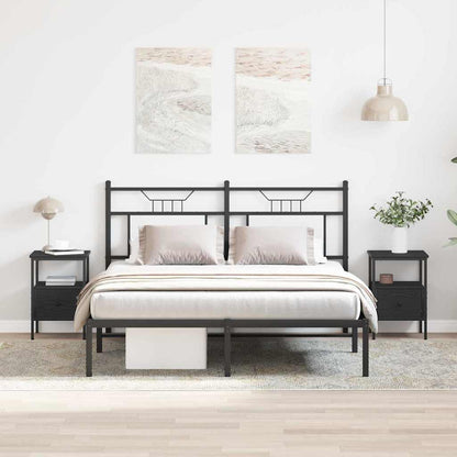 Bedside Cabinet 2 pcs Black Oak 34 x 36 x 50 cm Engineered Wood