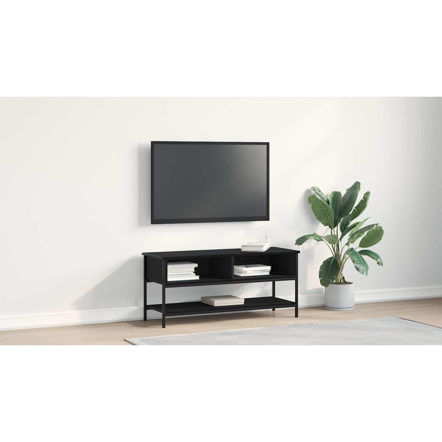 TV Cabinet Set Black Oak 100 x 35 x 45 cm Engineered Wood