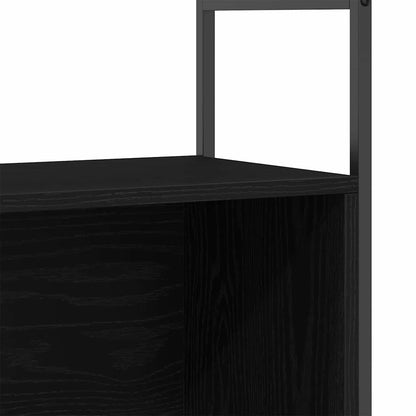 Bookshelf 80 x 30 x 78.5 cm Engineered Wood Black Oak