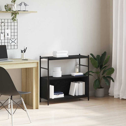 Bookshelf 80 x 30 x 78.5 cm Engineered Wood Black Oak
