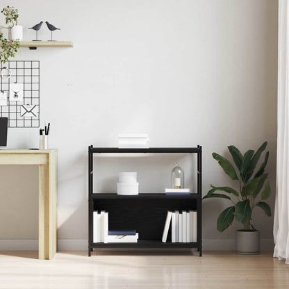 Bookshelf 80 x 30 x 78.5 cm Engineered Wood Black Oak