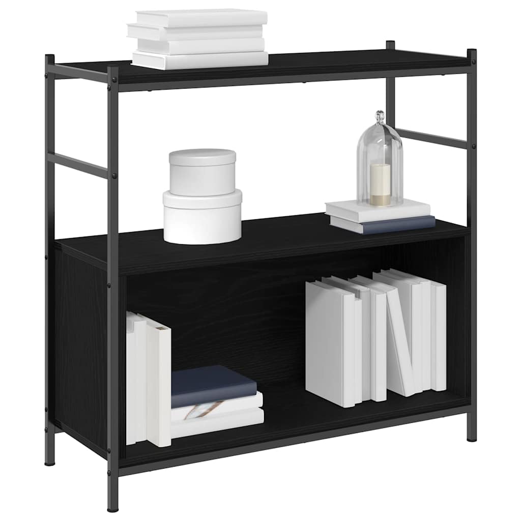 Bookshelf 80 x 30 x 78.5 cm Engineered Wood Black Oak