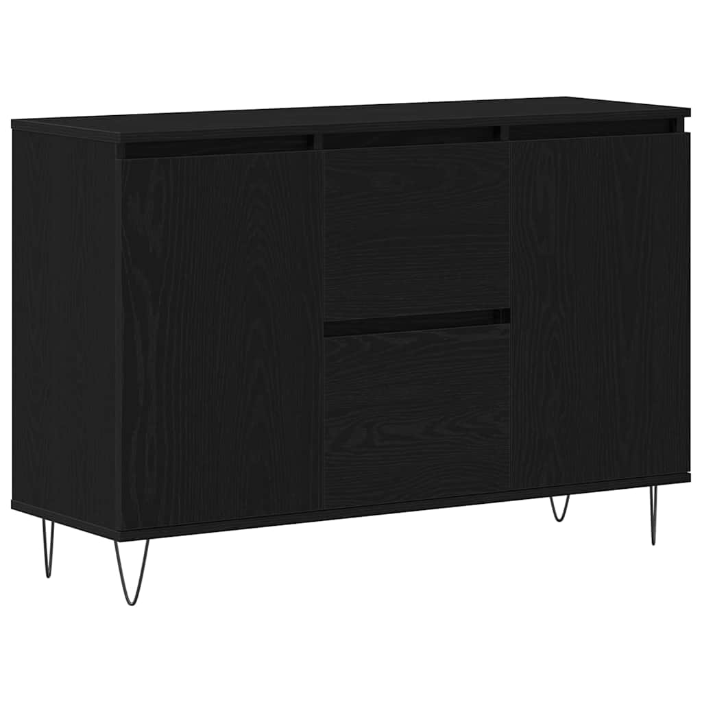 Sideboard Black Oak 101.5 x 35 x 70 cm Engineered Wood