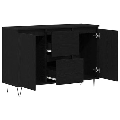 Sideboard Black Oak 101.5 x 35 x 70 cm Engineered Wood