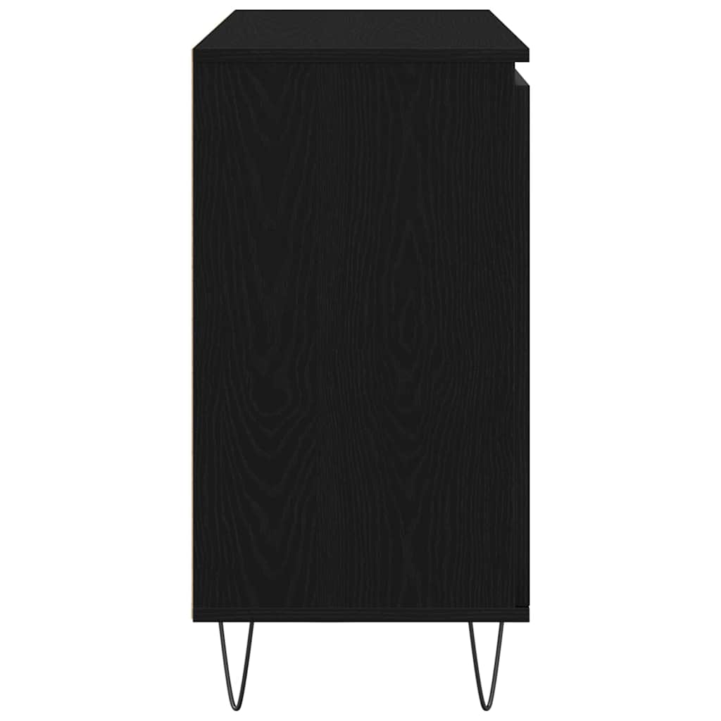 Sideboard Black Oak 101.5 x 35 x 70 cm Engineered Wood