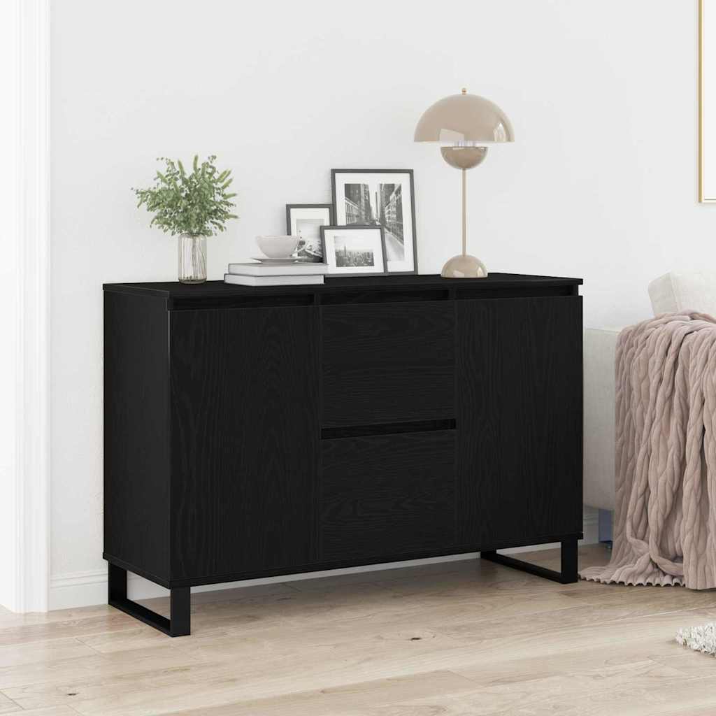 Sideboard Black Oak 101.5 x 35 x 70 cm Engineered Wood