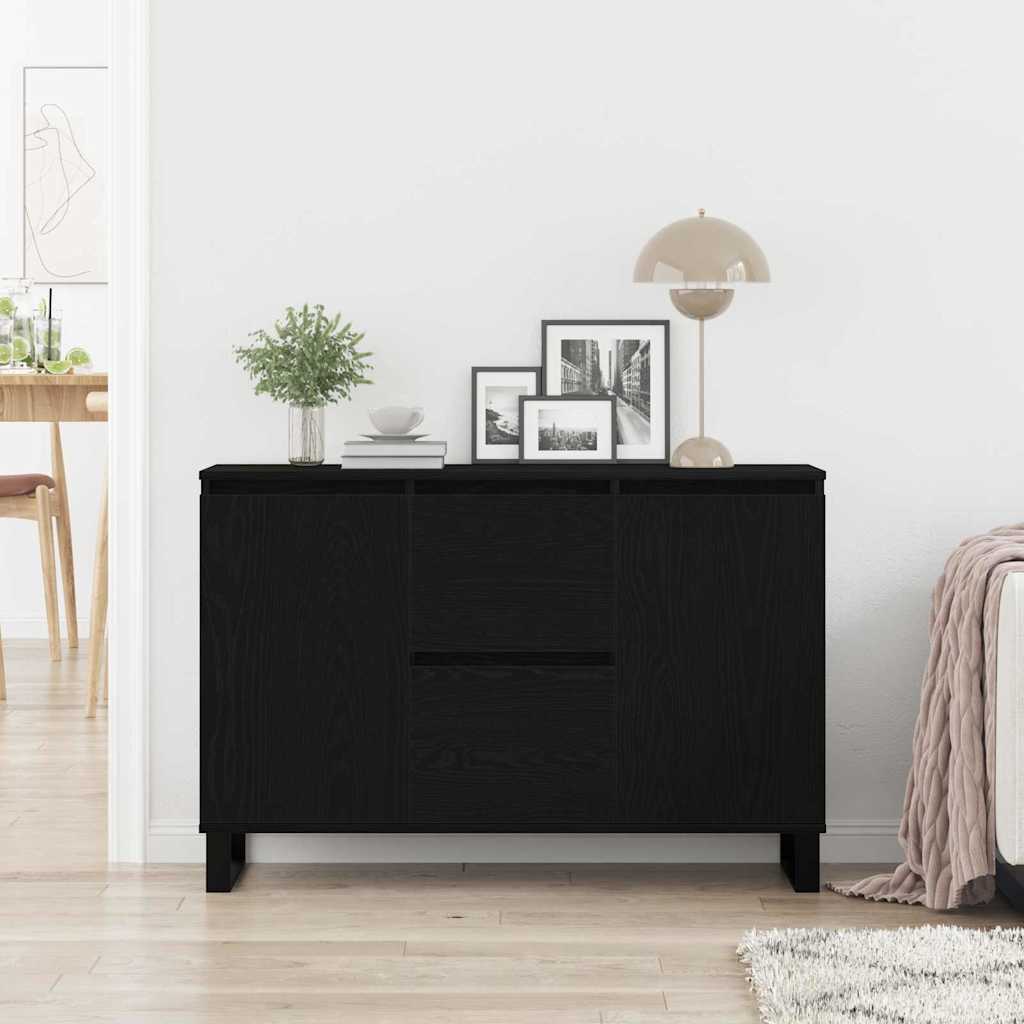 Sideboard Black Oak 101.5 x 35 x 70 cm Engineered Wood