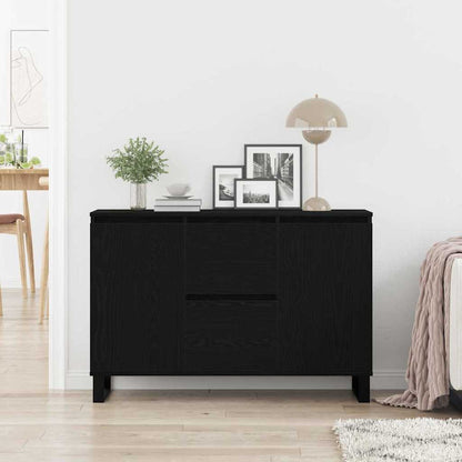 Sideboard Black Oak 101.5 x 35 x 70 cm Engineered Wood