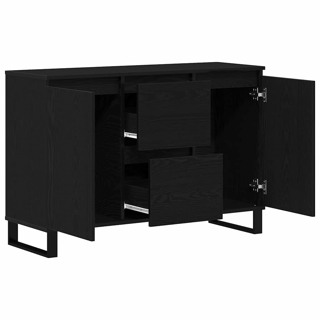 Sideboard Black Oak 101.5 x 35 x 70 cm Engineered Wood