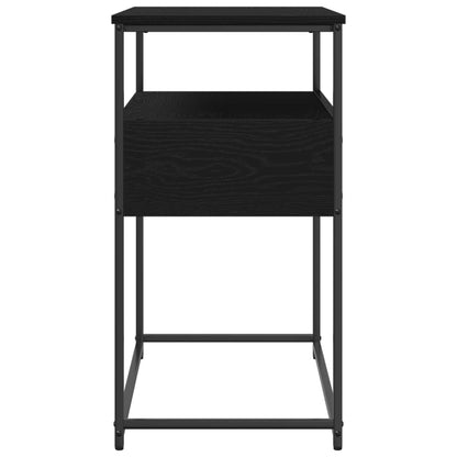 Console Table Black Oak 75 x 40 x 75 cm Engineered Wood