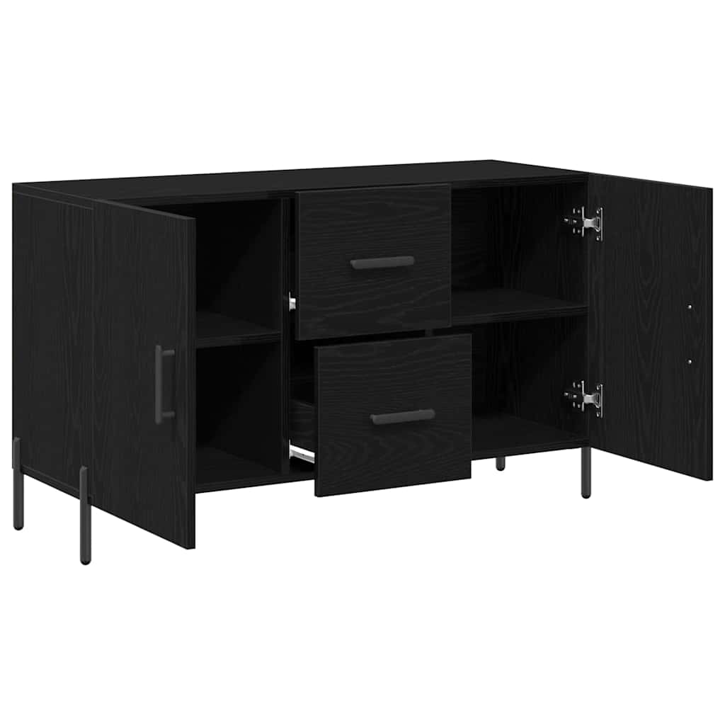 Sideboard Black Oak 100 x 36 x 60 cm Engineered Wood