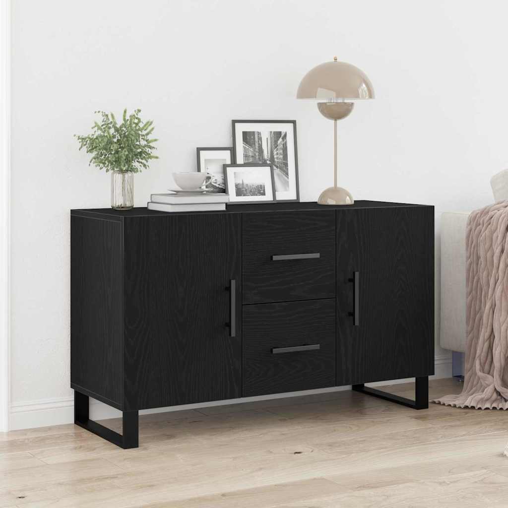 Sideboard Black Oak 100 x 36 x 60 cm Engineered Wood