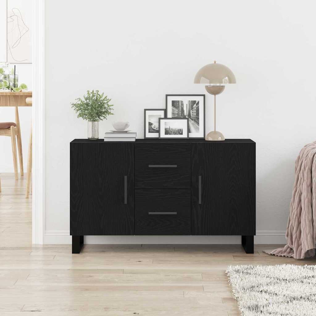 Sideboard Black Oak 100 x 36 x 60 cm Engineered Wood
