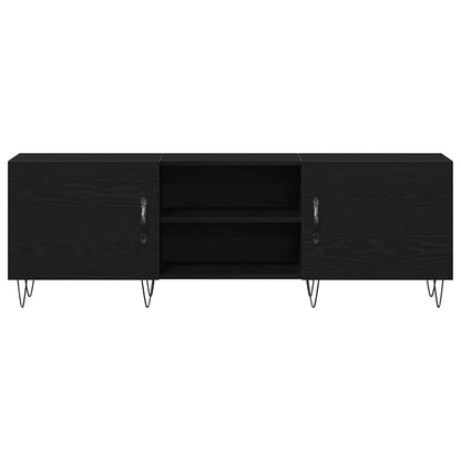 TV Cabinet Set Black Oak 150 x 30 x 50 cm Engineered Wood