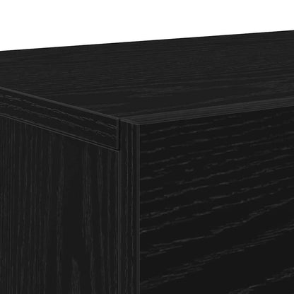 TV Cabinet Set Black Oak 150 x 30 x 50 cm Engineered Wood