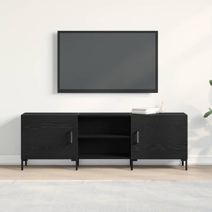 TV Cabinet Set 150 x 30 x 50 cm Black Oak Engineered Wood