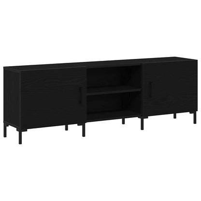 TV Cabinet Set 150 x 30 x 50 cm Black Oak Engineered Wood