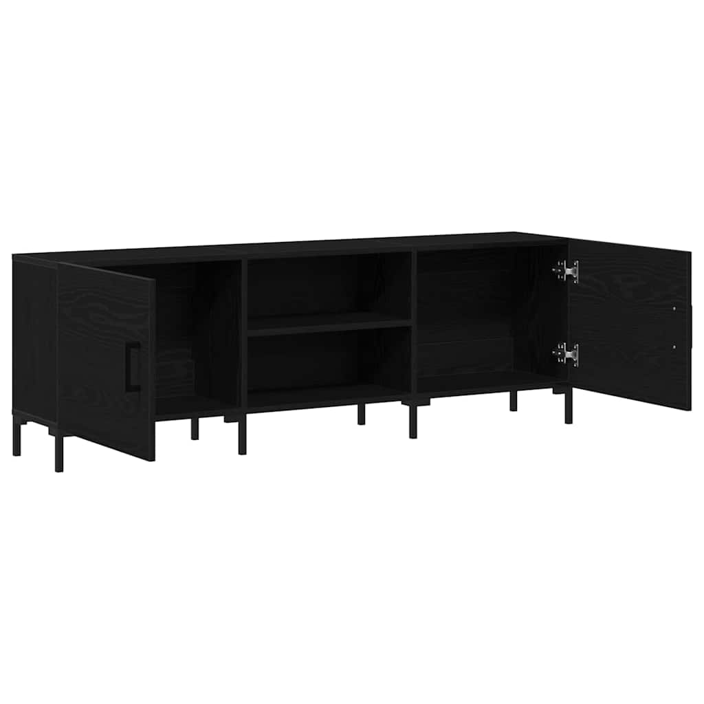 TV Cabinet Set 150 x 30 x 50 cm Black Oak Engineered Wood