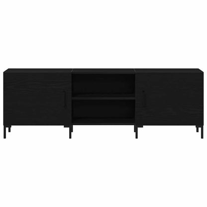TV Cabinet Set 150 x 30 x 50 cm Black Oak Engineered Wood