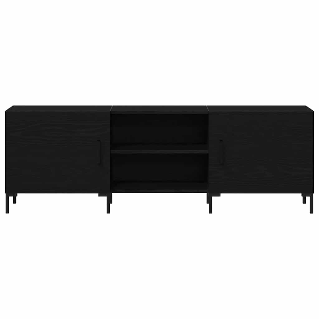 TV Cabinet Set Black Oak 150 x 30 x 50 cm Engineered Wood