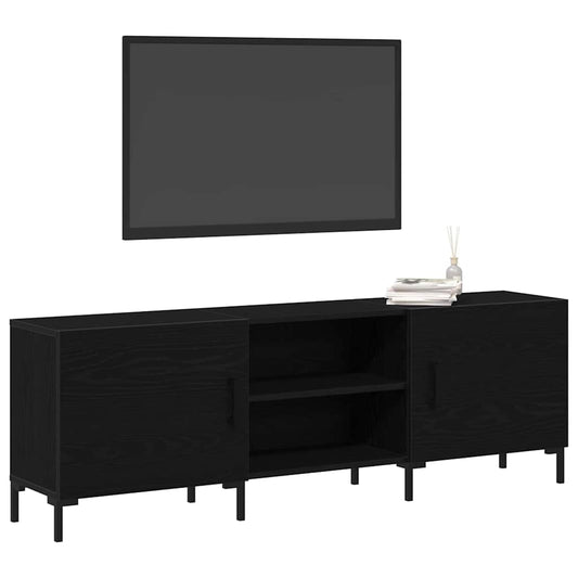 TV Cabinet Set Black Oak 150 x 30 x 50 cm Engineered Wood