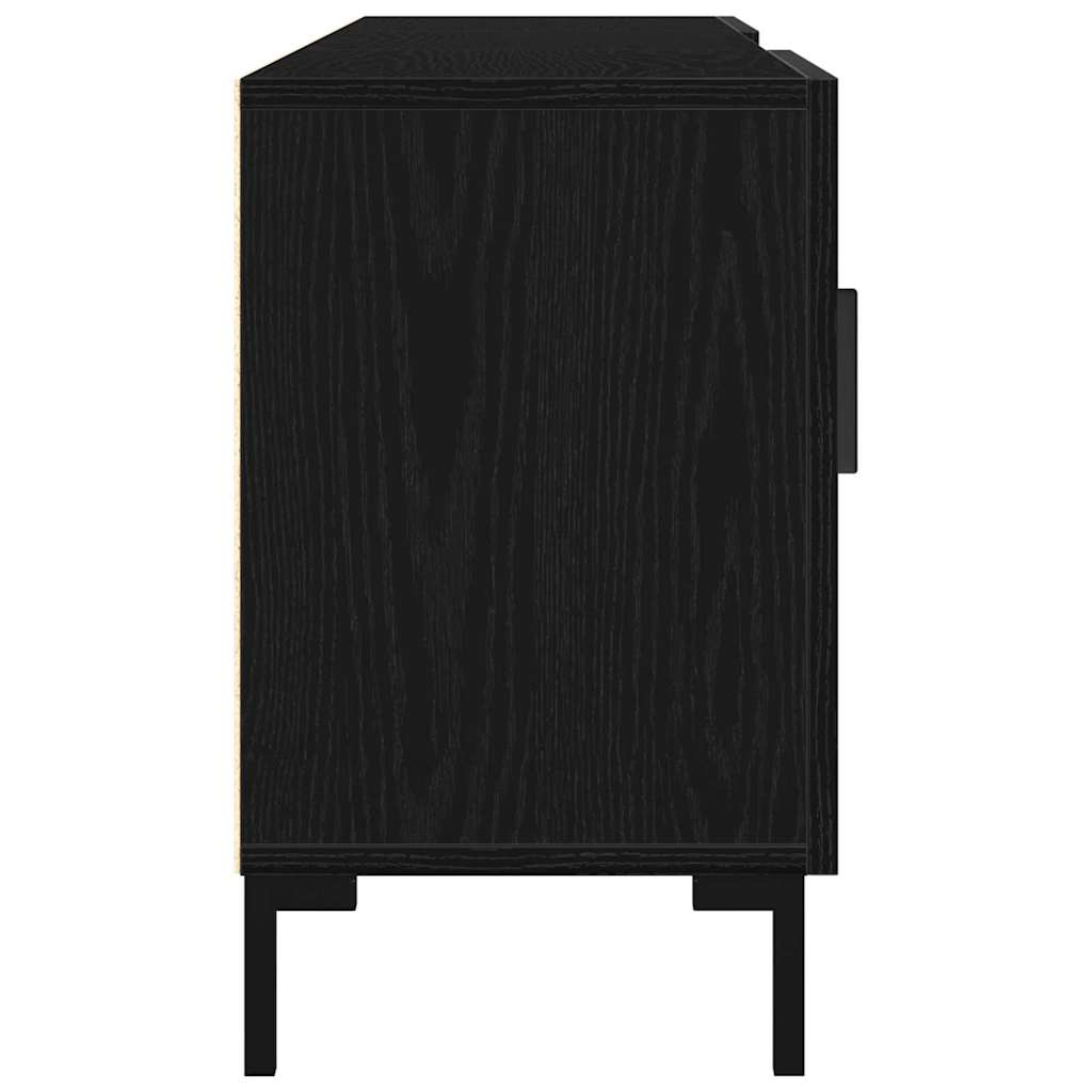 TV Cabinet Set 150 x 30 x 50 cm Black Oak Engineered Wood