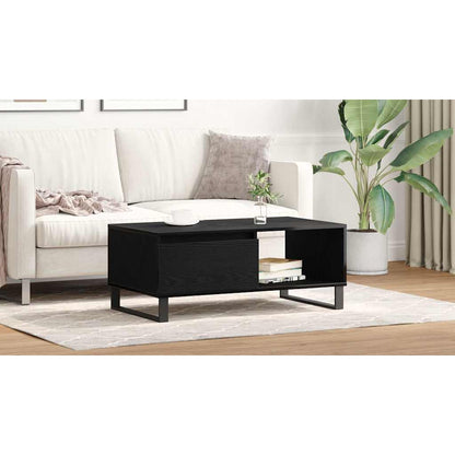 Coffee Table Black Oak 90 x 50 x 36.5 cm Engineered Wood