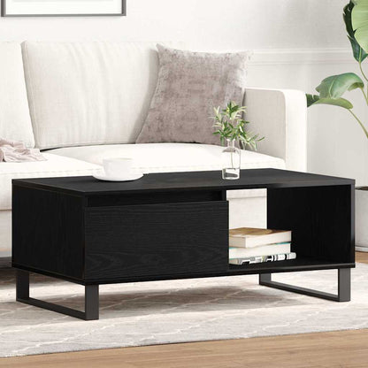 Coffee Table Black Oak 90 x 50 x 36.5 cm Engineered Wood