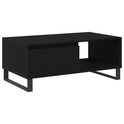 Coffee Table Black Oak 90 x 50 x 36.5 cm Engineered Wood