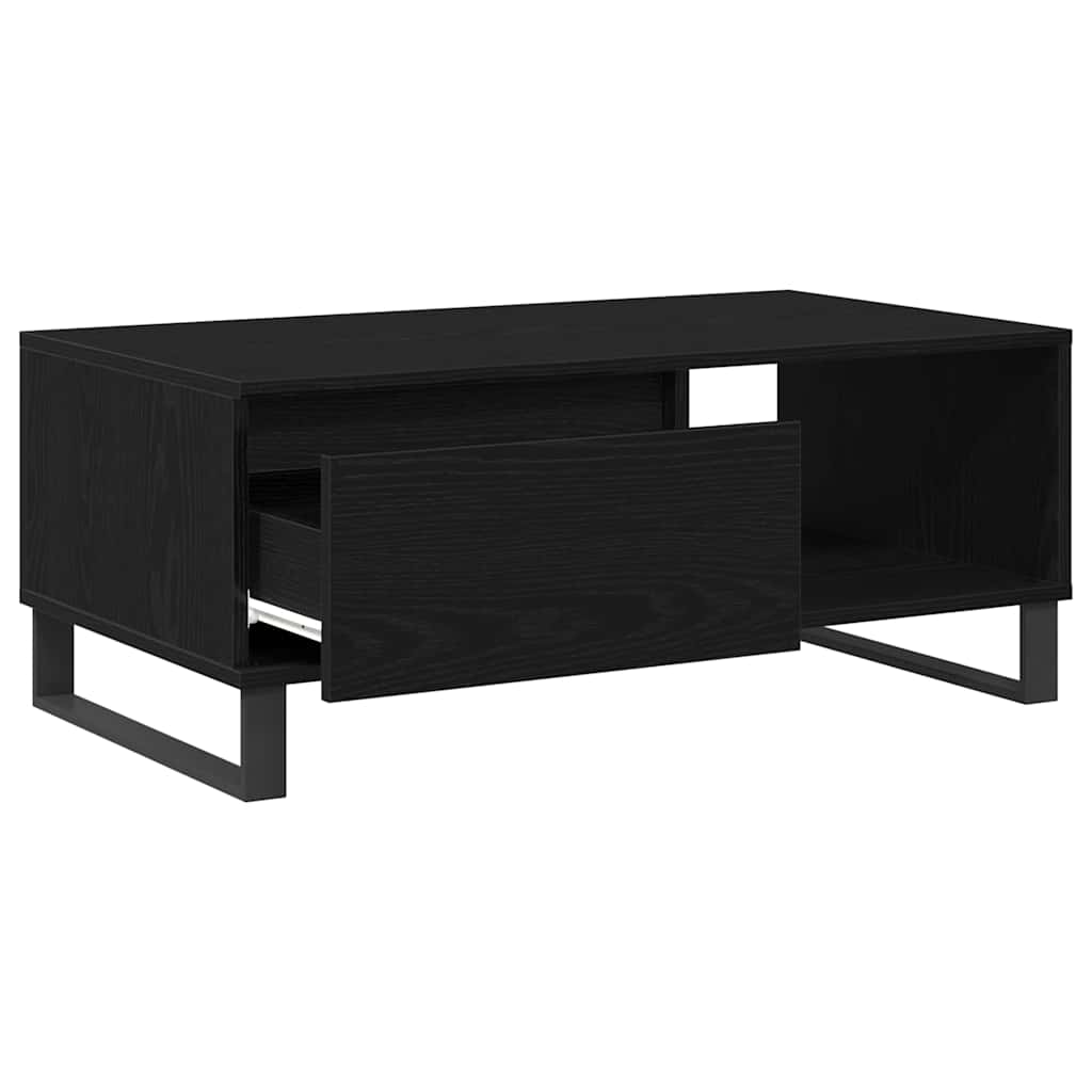 Coffee Table Black Oak 90 x 50 x 36.5 cm Engineered Wood