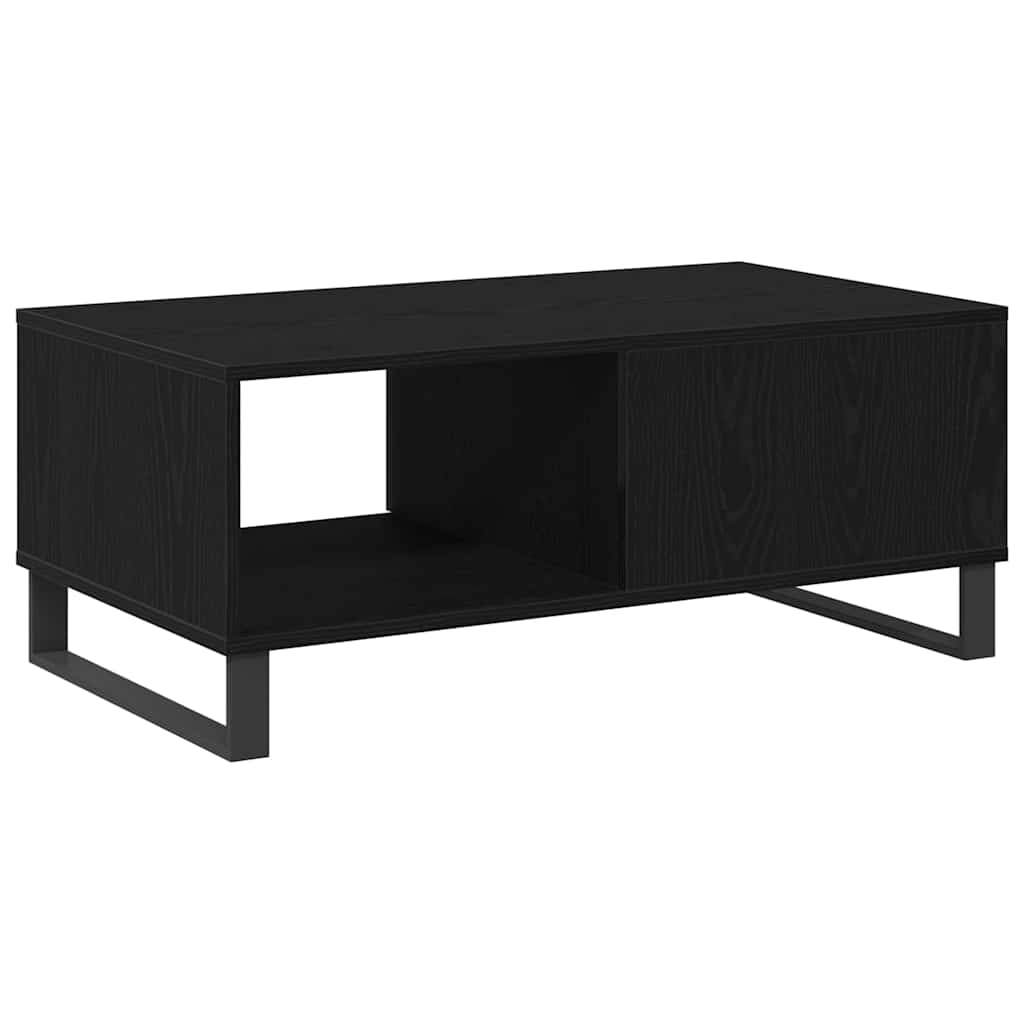 Coffee Table Black Oak 90 x 50 x 36.5 cm Engineered Wood
