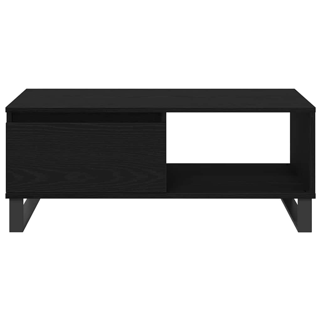 Coffee Table Black Oak 90 x 50 x 36.5 cm Engineered Wood