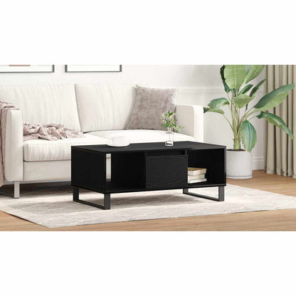 Coffee Table Black Oak 90 x 50 x 36.5 cm Engineered Wood