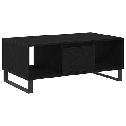 Coffee Table Black Oak 90 x 50 x 36.5 cm Engineered Wood