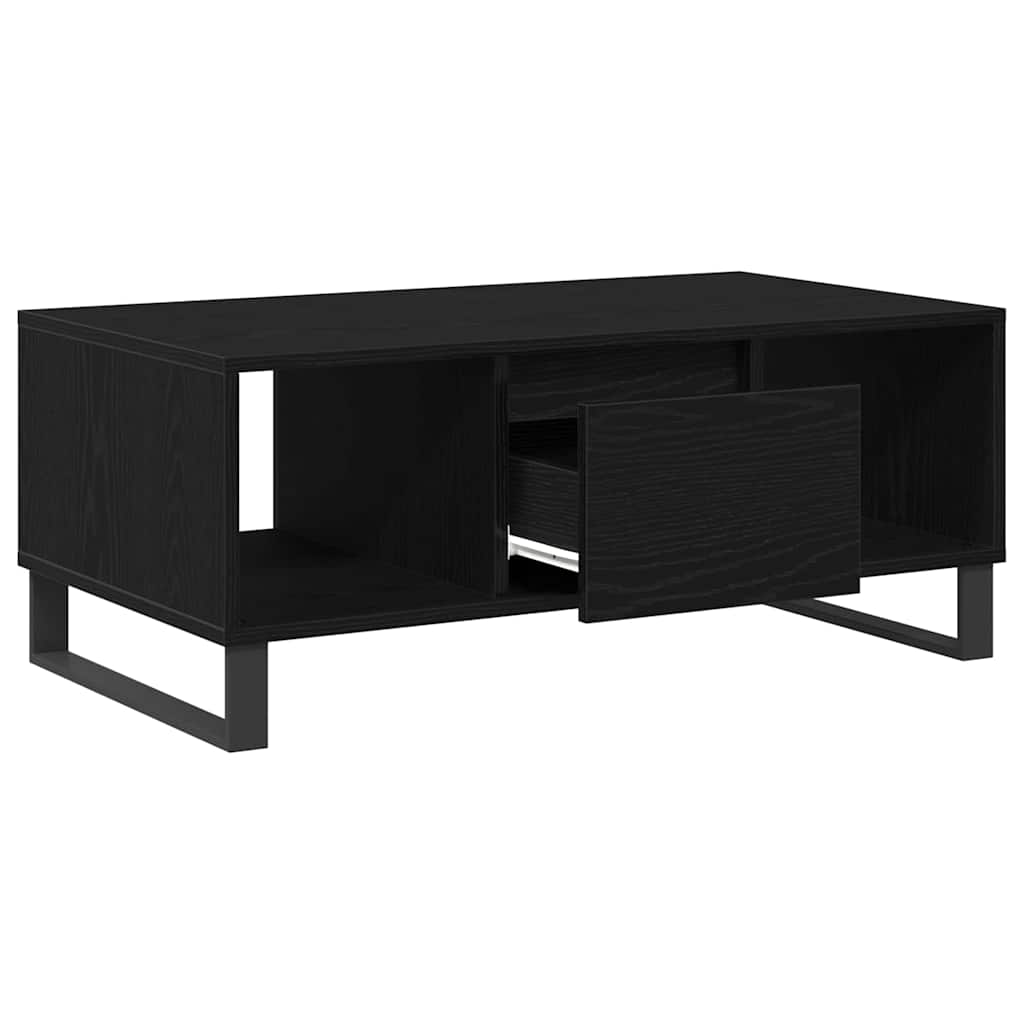 Coffee Table Black Oak 90 x 50 x 36.5 cm Engineered Wood