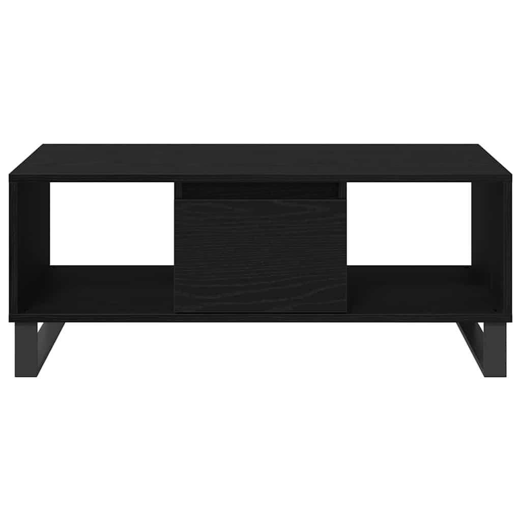 Coffee Table Black Oak 90 x 50 x 36.5 cm Engineered Wood