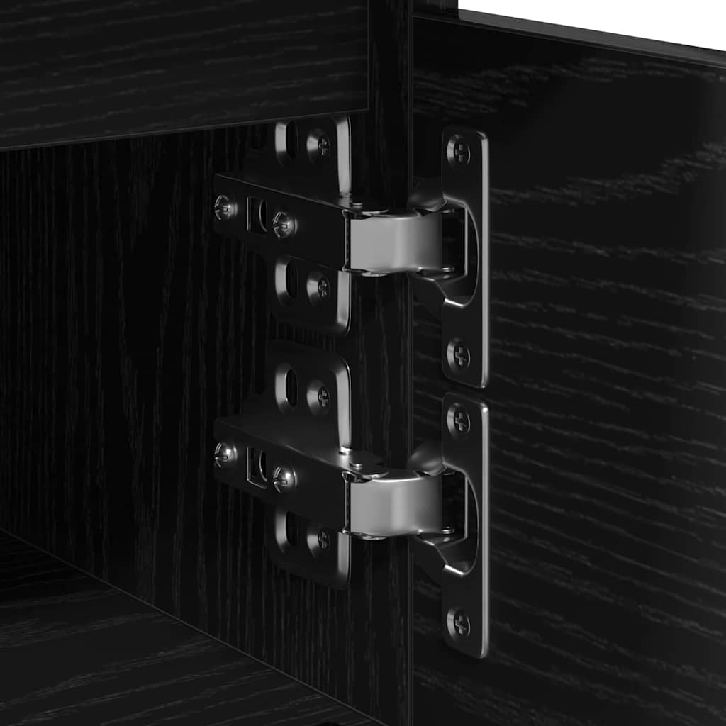 Bedside Cabinet Black Oak 40 x 35 x 50 cm Engineered Wood