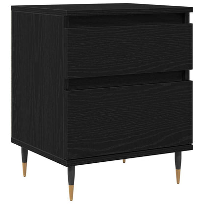 Bedside Cabinet Black Oak 40 x 35 x 50 cm Engineered Wood