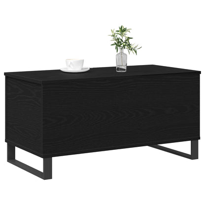 Coffee Table Black Oak 90 x 44.5 x 45 cm Engineered Wood