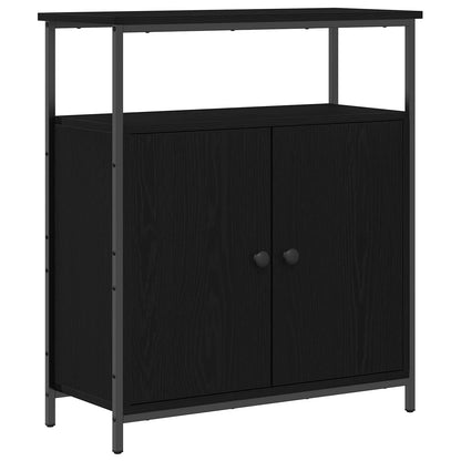 Sideboard Black Oak 70 x 30 x 80 cm Engineered Wood