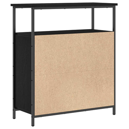 Sideboard Black Oak 70 x 30 x 80 cm Engineered Wood